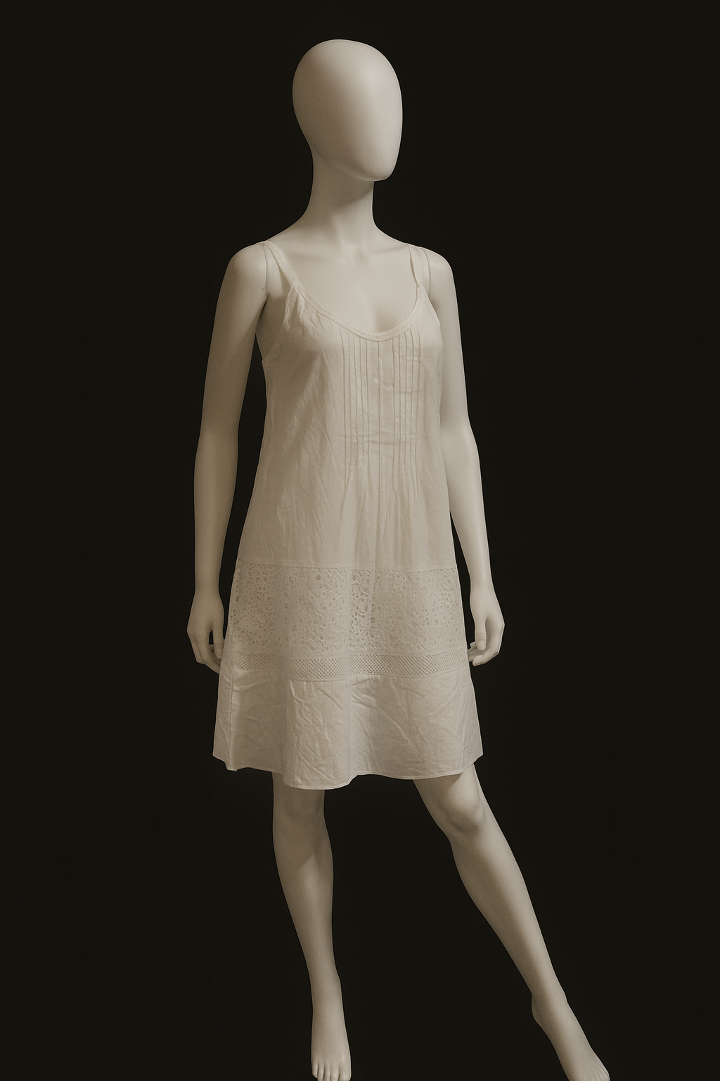 White Sheer Cotton Summer Dress | One Size Nightwear | 100% Cotton Made in India – Lightweight & Comfortable Women’s Dress
