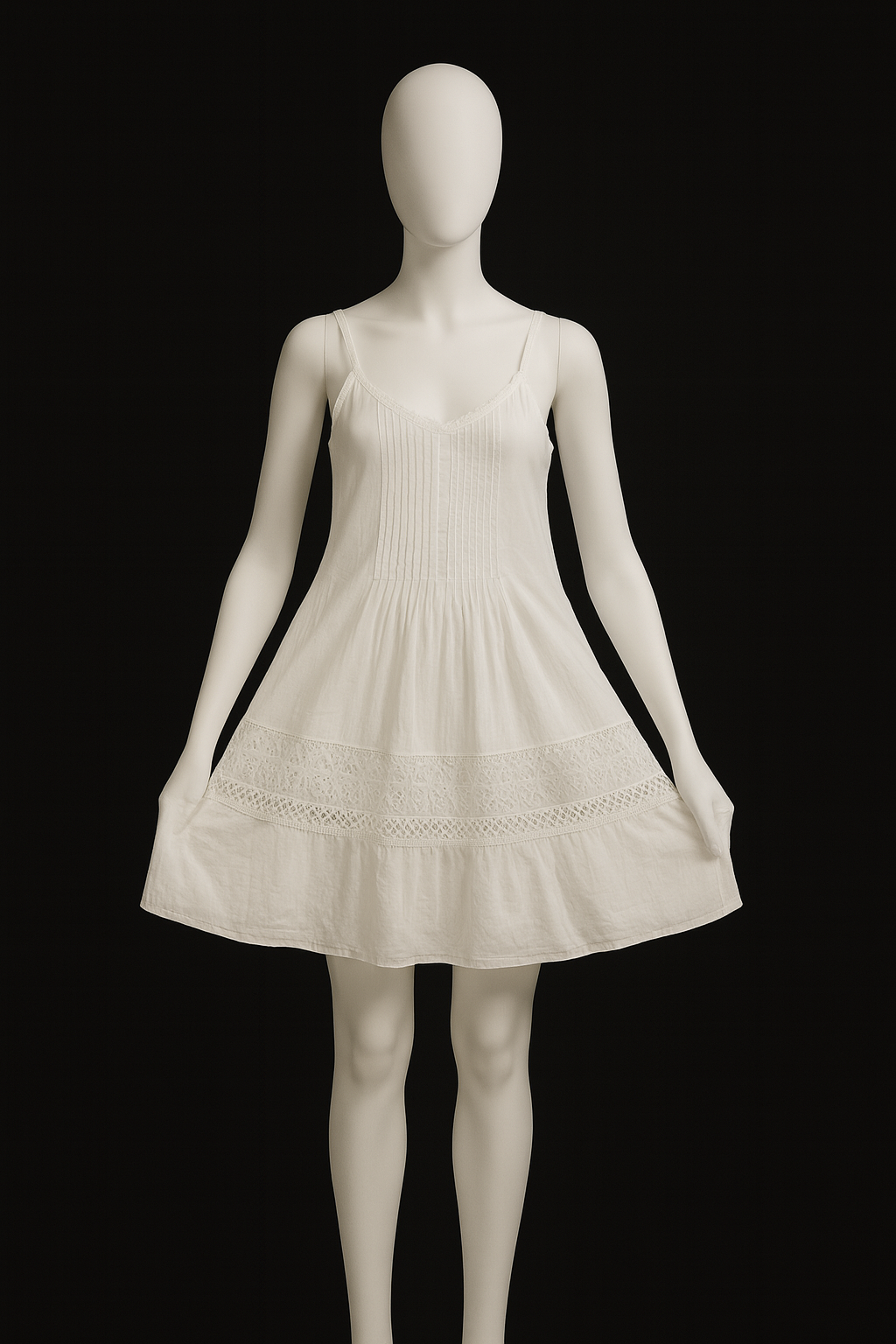 White Sheer Cotton Summer Dress | One Size Nightwear | 100% Cotton Made in India – Lightweight & Comfortable Women’s Dress