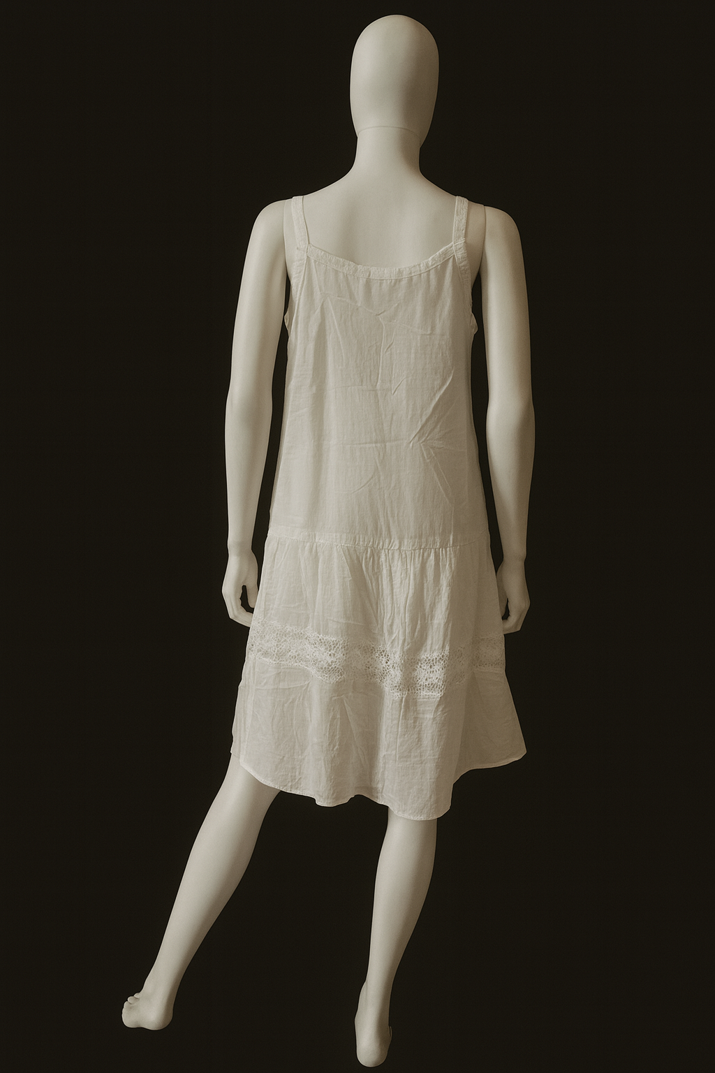 White Sheer Cotton Summer Dress | One Size Nightwear | 100% Cotton Made in India – Lightweight & Comfortable Women’s Dress