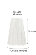 100% Cotton Whispering Lace Maxi Skirt